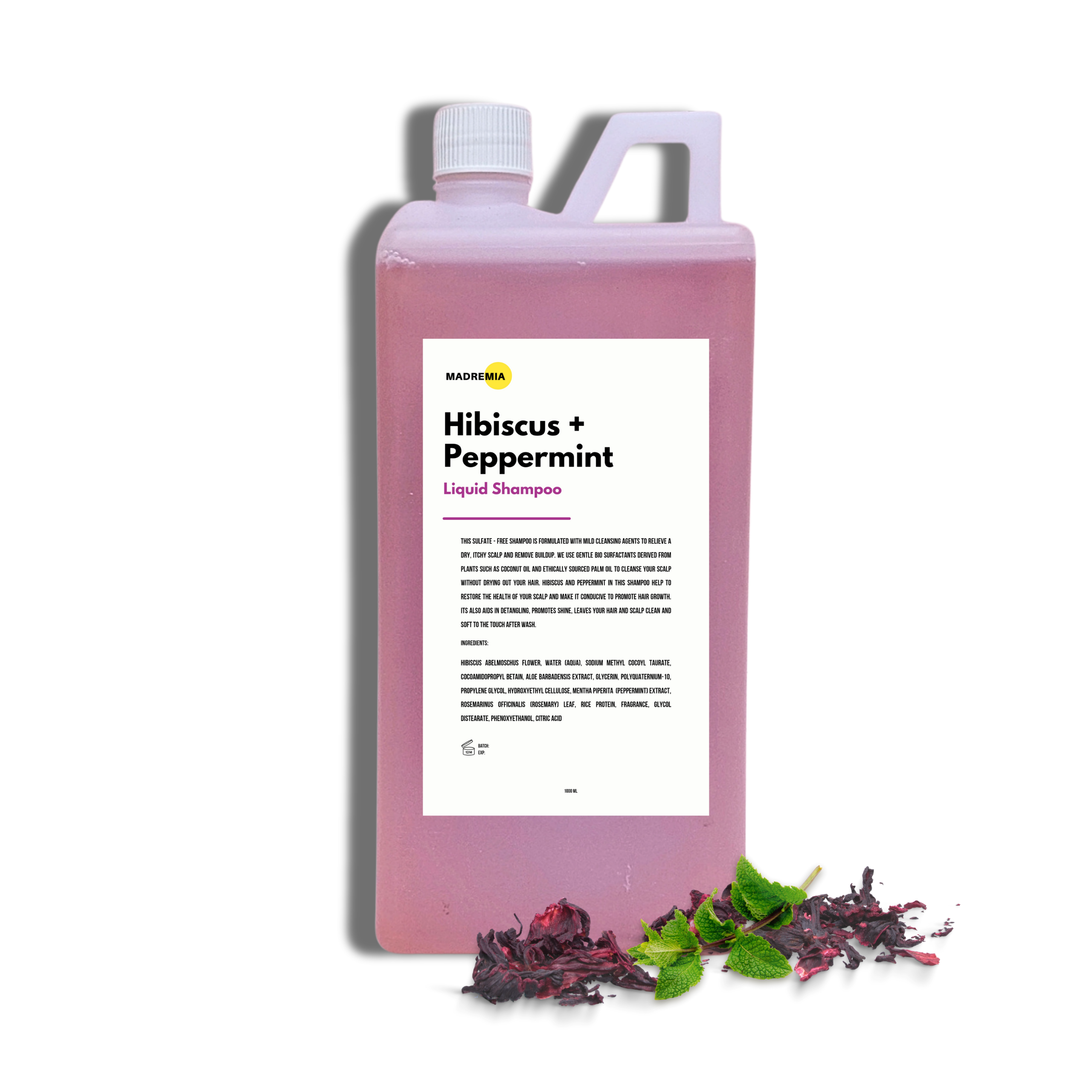 Refill Hibiscus Peppermint Liquid Shampoo.